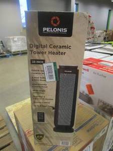 lot 371 image: Pelonis 23 in. 1500-Watt Digital Tower Ceramic Heater (OPEN BOX)