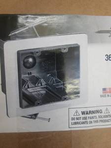 lot 374 image: Carlon 36 cu. in. 2-Gang New Work Non-Metallic Vapor Tight Electrical Wall Box - 12 PACK