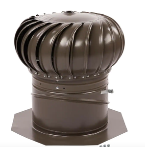 lot 370 image: Master Flow 12 in. Weathered Wood Galvanized Internally Braced Dual-Bearing Wind Turbine (OPEN BOX)