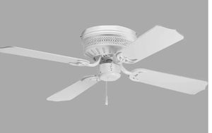lot 397 image: Progress Lighting AirPro Hugger 42 in. Indoor White Ceiling Fan (OPEN BOX)