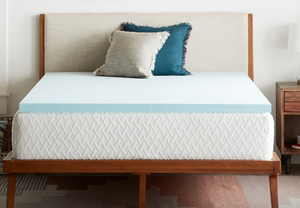 lot 395 image: Rest Haven 2 Gel Infused Memory Foam Mattress Topper, Full (NEW)
