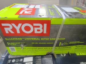 lot 404 image: RYOBI Universal Miter Saw Stand (NEW IN STRAPPED BOX)