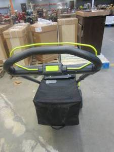 lot 413 image: RYOBI 40V HP Brushless 20 in. Cordless Battery Walk Behind Push Mower with 6.0 Ah Battery and Charger (MISSING PLUG, NICE CONDITION)