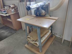 lot 13 image: Dewalt Model 10 10 Radial Arm Saw,...