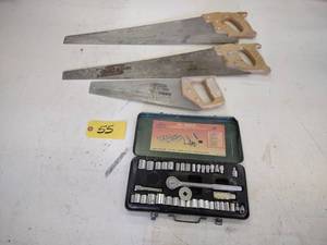 lot 55 image: Saws & Socket Set...