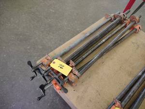 lot 72 image: (6) 32 Pipe Clamps...