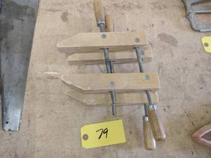 lot 79 image: (2) Jorgensen 10 Wood Clamps...
