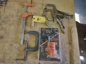 lot 81 image: (5) Assorted Clamps...