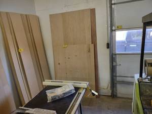 lot 99 image: Various Oak & Luan Plywood...