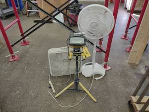 lot 133 image: Worklight & (2) Fans...