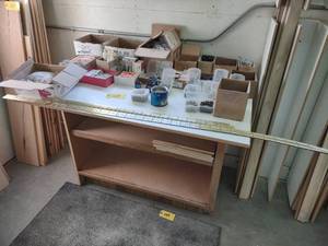 lot 158 image: Shelf Unit with Assorted Hardware...