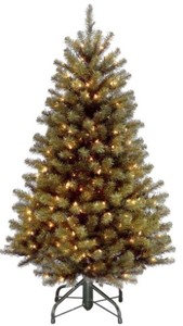 lot 29 image: National Tree Co. 4.5 in. North Valley Spruce Artificial Christmas Tree with 200 Clear Lights, NRV7-300-45 - SOLD AS IS
