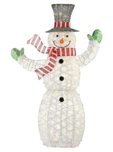 lot 42 image: Home Accents 6 ft 105-Light LED Snowman Yard Sculpture, 1006224653 - SOLD AS IS