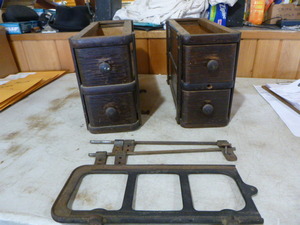 2 Vintage Sewing Machine Cabinet Drawers