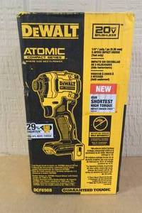 lot 4 image: NEW DeWalt DCF850B Atomic Compact 20V Brushless 3-Speed Impact Driver - Tool Only