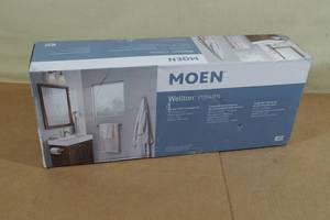 lot 191 image: Moen Wellton 4 Piece Bath Accessory Kit -Brushed Nickel