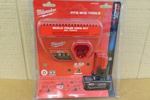 lot 13 image: NEW Milwaukee Red Lithium Battery and Charger -Fits M12 Tools