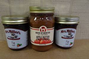 lot 57 image: 2 Mrs Millers Fig Jam with Apple Butter Fruit Spread