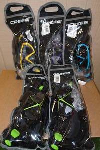 lot 102 image: 5 Cressi Adult Snorkel Sets -Mask and Snorkel