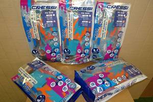 lot 104 image: 5 Cressi Kids Snorkel Sets -Mask, Snorkel and Fins, Size LXL