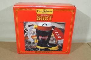 lot 165 image: Budweiser The Fire Fighters Series Boot Collectible Stein