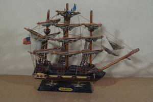lot 168 image: Wood Scale Model Ship -The Bonhomme Richard
