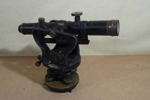 lot 196 image: Vintage Keuffel & Esser Brass and Cast Iron Surverying Transit -1940s