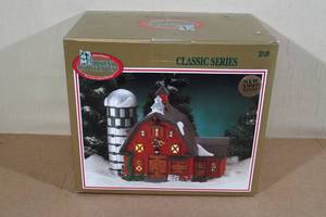 lot 216 image: Dickens Collectables Hand Painted Porcelain Barn with Silo