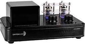 lot 135 image: NEW Dayton Audio Hybrid Stereo Tube Amp with Bluetooth - HTA20BT