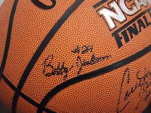 1996-97 Partially Team Signed Final Four Basketball No COA