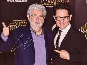 The Creative Mind of Star Wars George Lucas Autographed Photo no COA