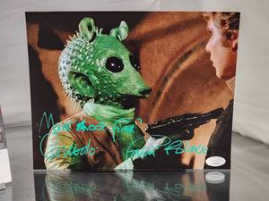 Star Wars Greedo Paul Blake Autographed Photo with COA