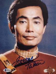 Star Treks Lt Sulu George Takei Autographed Photo Certified Authentic by Beckett