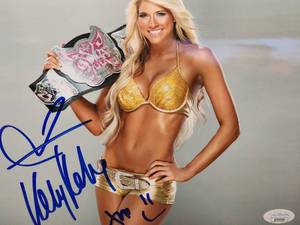 Model & Professional Wrestler Barbie Blank a.k.a kelly Kelly Autographed Photo with COA