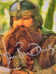 Gimili - Lord of The Rings John Davies Autographed Photo with COA