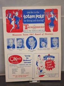 1967 Minnesota Twins Official Game Program and Scorecard