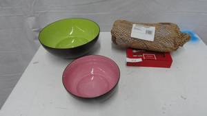Island Shooter Glasses, Knives, Glass Bowls