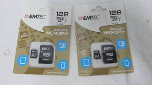2- 128 Gold & Memory Cards EMTEC