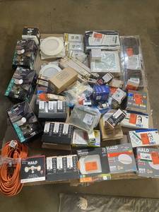 HUGE LOT of lighting, and other electrical items, Halo, Extention Cords etc..