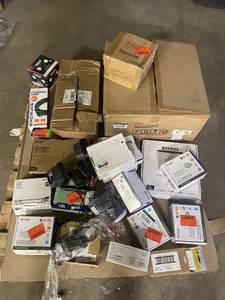 HUGE LOT of lighting, and other electrical items, Halo, Extention Cords etc..