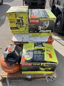 HUGE LOT of tools, table saws, air compressors, power washers, tile saws, ridgid, ryobi etc..