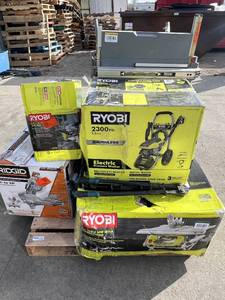 HUGE LOT of tools, table saws, air compressors, power washers, tile saws, ridgid, ryobi etc..