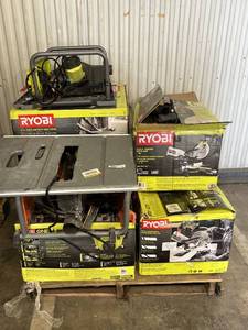 HUGE LOT of tools, table saws, air compressors, power washers, tile saws, ridgid, ryobi etc..