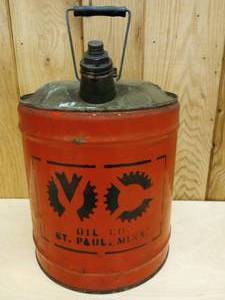 lot 35 image: Unique Rare Single Sided St. Paul, Minnesota OilGas Can