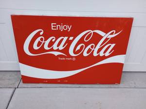 lot 65 image: Vintage Metal Coca Cola Sign