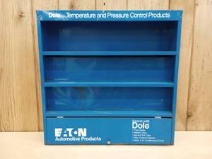 lot 84 image: Vintage Metal Eaton Automotive Dole Temperature and Pressure Control Products Cabinet