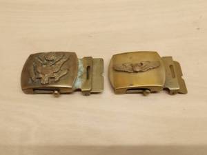 lot 116 image: United States Military belt buckled