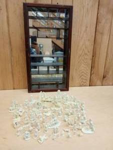 lot 187 image: Large Amount of Vintage Department 56 Minatare Pewter Snowbabies and Snowbabies Display Case