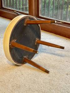 Round Mid Century Footstool&nbsp