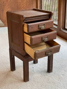 Antique Oak 3-Drawer Cabinet